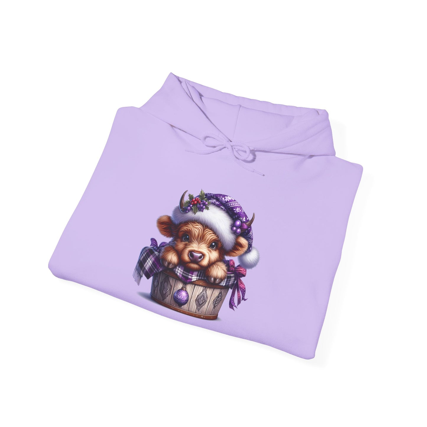 Purple Festive Highland Heavy Blend™ Hooded Sweatshirt