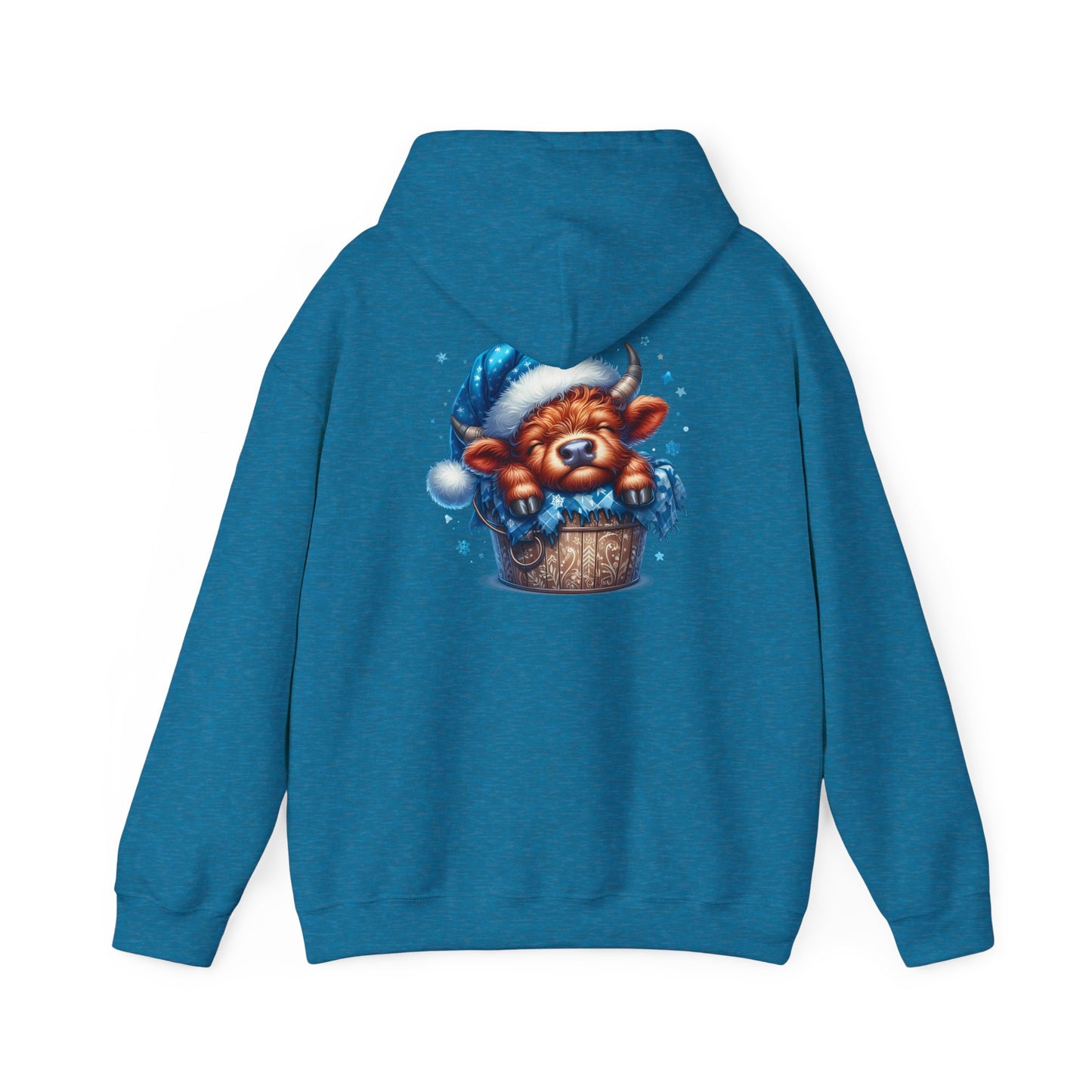 Blue Festive Highland Heavy Blend™ Hooded Sweatshirt