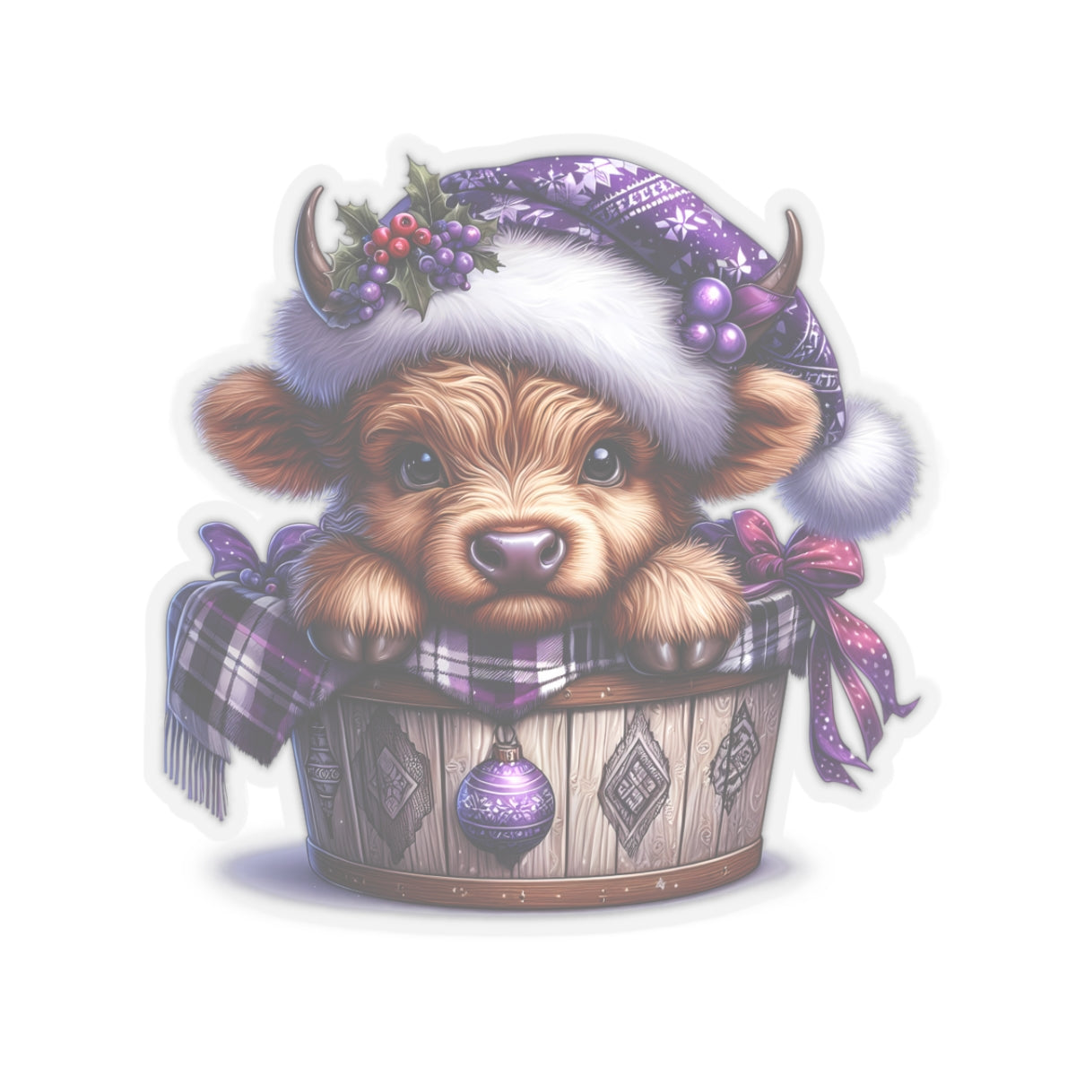 Christmas Highland Stickers