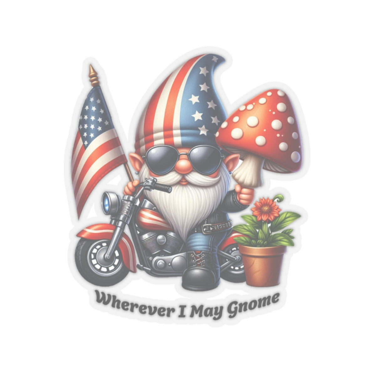 Wherever I May Gnome Stickers