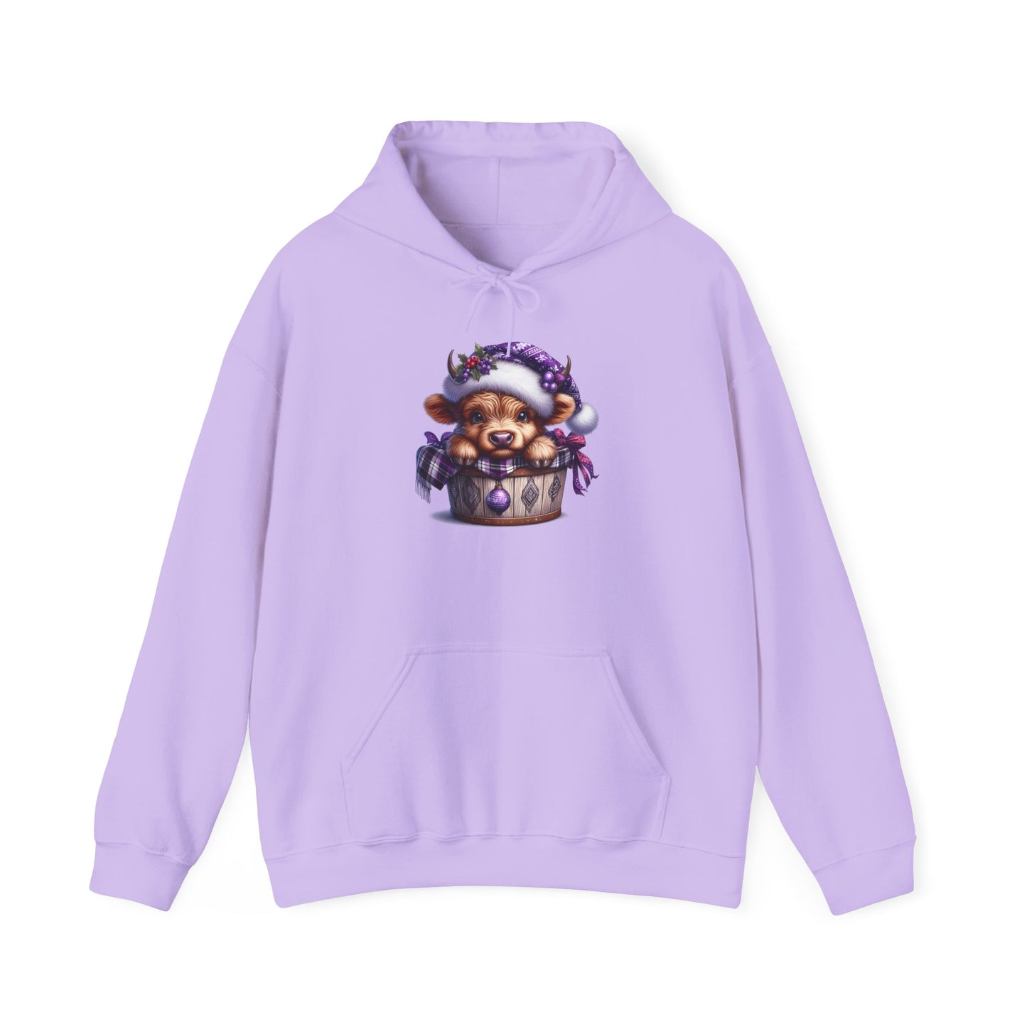 Purple Festive Highland Heavy Blend™ Hooded Sweatshirt