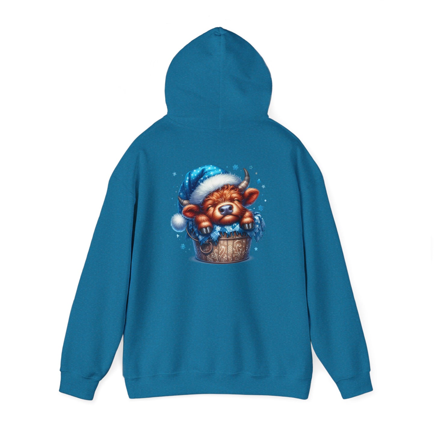 Blue Festive Highland Heavy Blend™ Hooded Sweatshirt